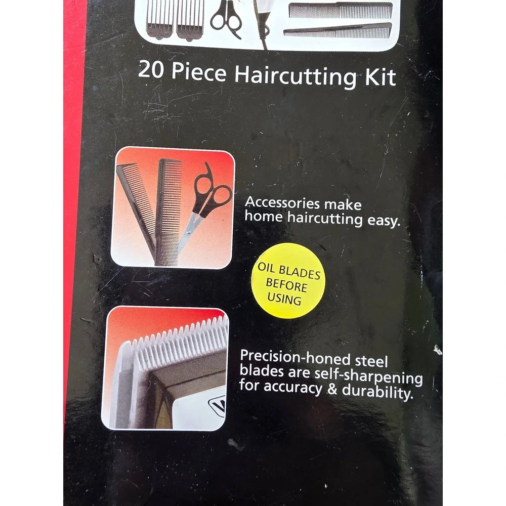 Wahl 20 Piece Haircutting Kit Model NAC Corded Clipper Set with‎ Storage Case Z1